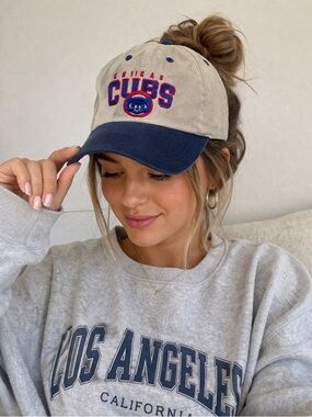 Chicago Cubs Beige and Royal Blue Baseball Cap